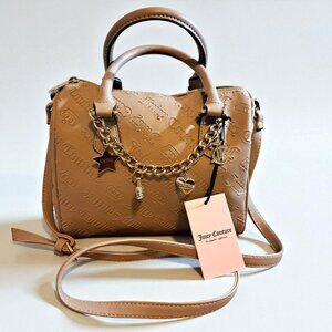 Juicy Couture Not Your Babe Shoulder Satchel Cafe Beige NWT